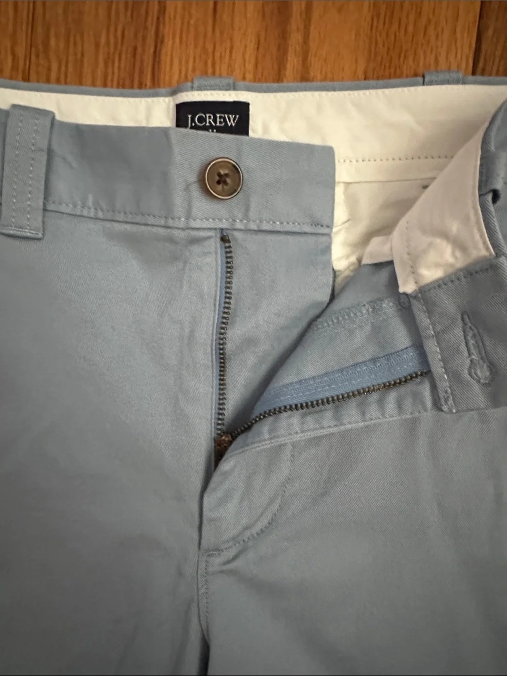 J. Crew Sky Blue Flat Front Men’s Chino Shorts Size 30 Good Condition